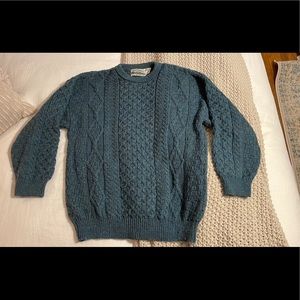 Mens Arancraft 100% Wool Sweater Size XL (fits like L)